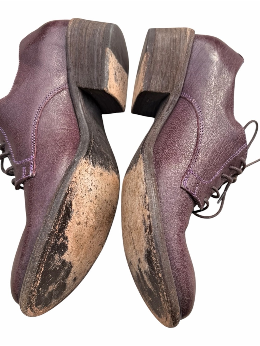 Frye Burgundy Leather Oxford Shoes Women’s Size 9 Lace Up Made in Mexico - Picture 5 of 6